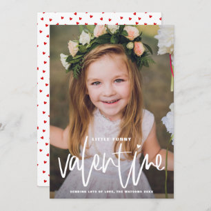 Cartes Pour Fêtes Annuelles Little Funny Valentine Lettering Valentine's Day