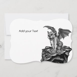 Cartes Pour Fêtes Annuelles Little Golem Gargoyle