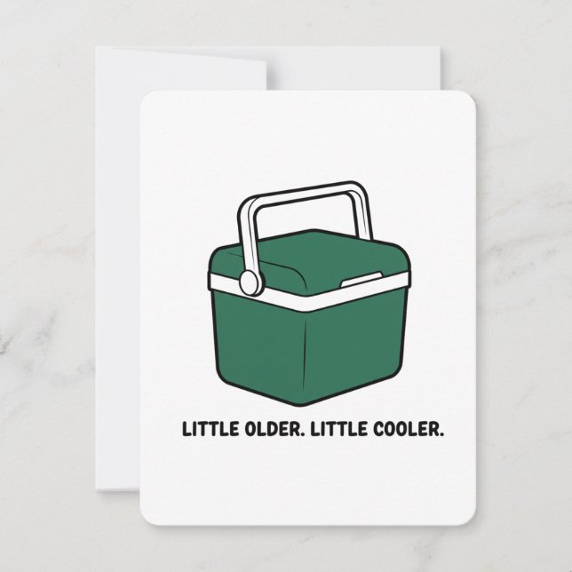 Cartes Pour Fêtes Annuelles Little Older Little Cooler Retro Birthday Card (Devant)