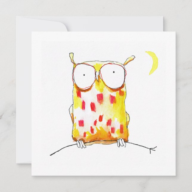 Cartes Pour Fêtes Annuelles Little Owl (Devant)