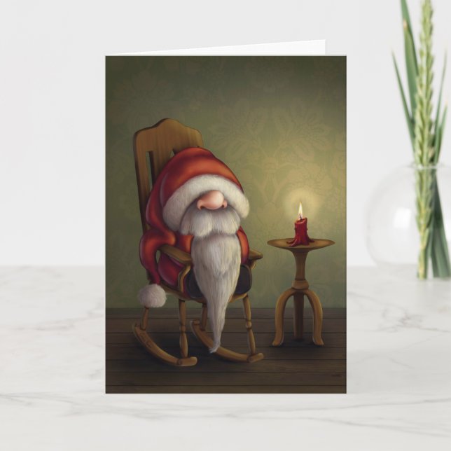 Cartes Pour Fêtes Annuelles Little Père Noël dans son fauteuil roulant (Devant)