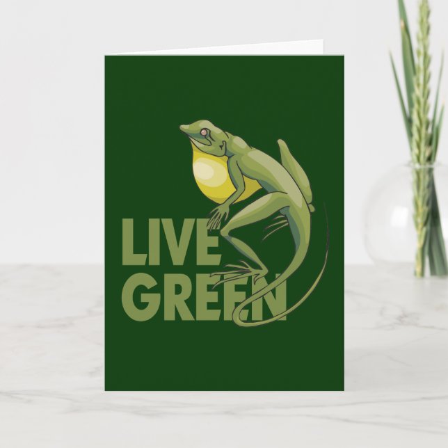 Cartes Pour Fêtes Annuelles Live Green (Devant)