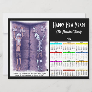 Cartes Pour Fêtes Annuelles Live Little New Years Holiday Calendar Card