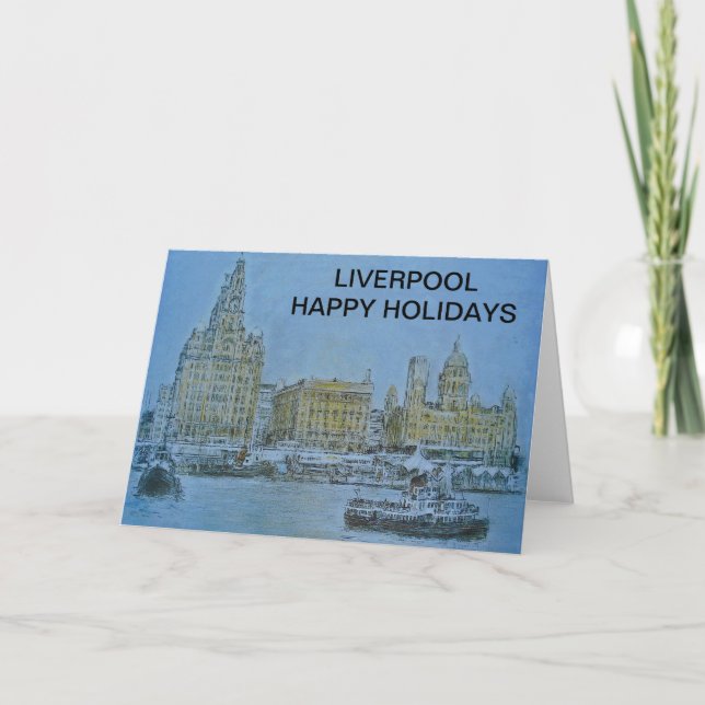 Cartes Pour Fêtes Annuelles Liverpool Happy Holidays by Colin Carr-Nall (Devant)