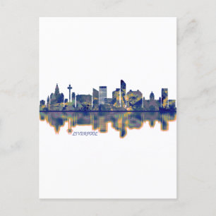Cartes Pour Fêtes Annuelles Liverpool Skyline