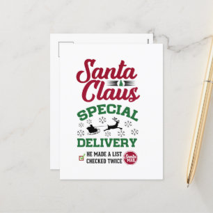 Cartes Pour Fêtes Annuelles Livraison spéciale du Père Noël