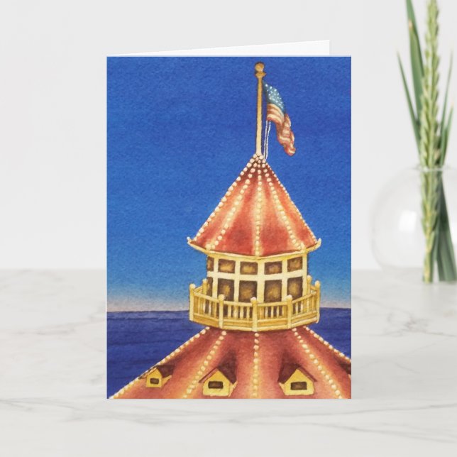 Cartes Pour Fêtes Annuelles "Livraison spéciale" Peinture originale aquarelle (Devant)