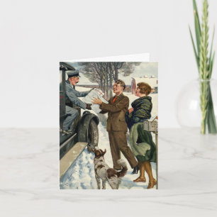 Cartes Pour Fêtes Annuelles Livraison vintage de Noël victorien