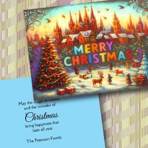 Cartes Pour Fêtes Annuelles Livre artistique Village de Noël