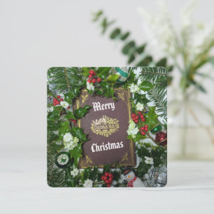 Cartes Pour Fêtes Annuelles Livre saint de Noël antique