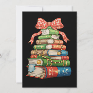 Cartes Pour Fêtes Annuelles Livres d'Arbre de Noël Lecture Bibliothécaire Prof