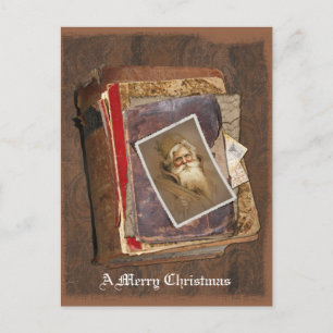 Cartes Pour Fêtes Annuelles Livres de Père Noël de Vieux Monde, un Joyeux Noël