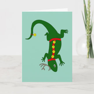 Cartes Pour Fêtes Annuelles Lizard Christmas Card