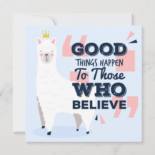 Cartes Pour Fêtes Annuelles Llama (Devant)