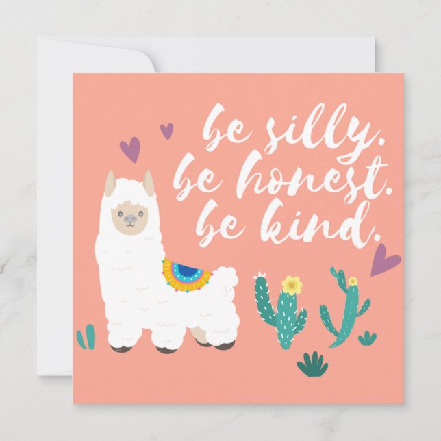 Cartes Pour Fêtes Annuelles Llama (Devant)