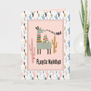 Cartes Pour Fêtes Annuelles Llama Christmas Funny Fleece Navidad