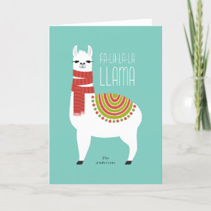 Cartes Pour Fêtes Annuelles Llama Christmas Holiday Card
