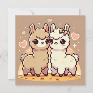 Cartes Pour Fêtes Annuelles Llama Love Card