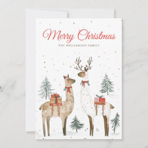 Cartes Pour Fêtes Annuelles Llama Love Christmas Holiday Card