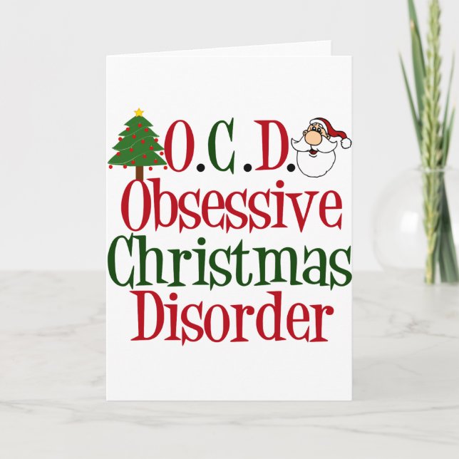 Cartes Pour Fêtes Annuelles L'obsession de Noël Drôle désordre obsessionnel de (Devant)