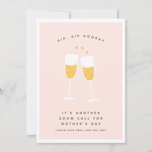 Cartes Pour Fêtes Annuelles Lockdown virtuel Pandemic Funny Happy Mother's Day (Devant)