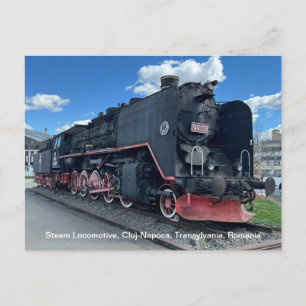 Cartes Pour Fêtes Annuelles Locomotive à vapeur, Cluj-Napoca, Roumanie, sur un