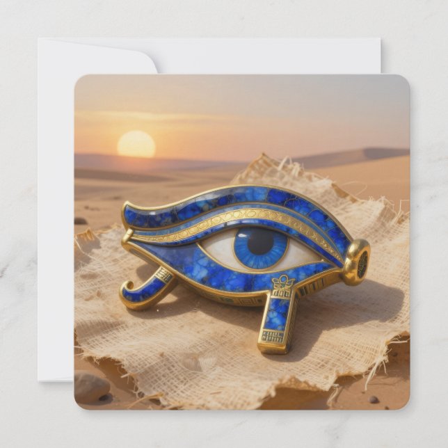 Cartes Pour Fêtes Annuelles L'Œil égyptien (Devant)
