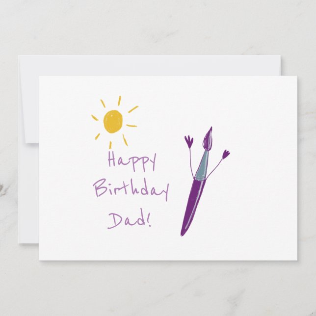 Cartes Pour Fêtes Annuelles L'oeuvre de ton enfant pour papa (Devant)