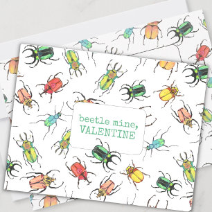 Cartes Pour Fêtes Annuelles Log Bug Beetle Mine Valentine