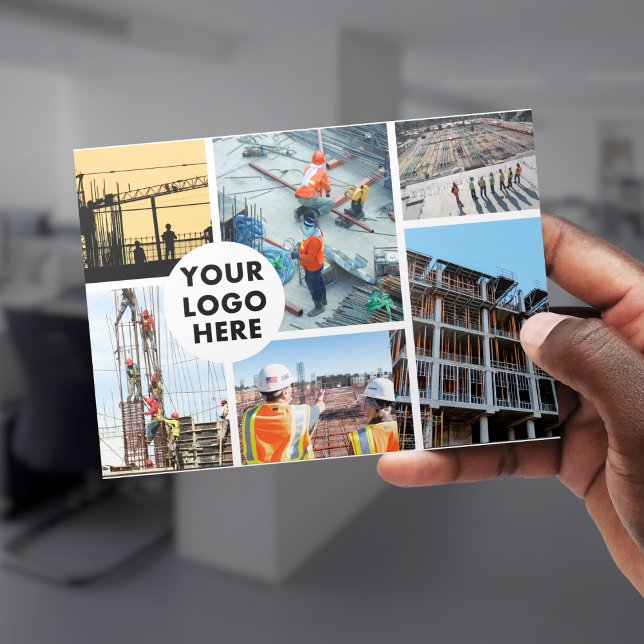 Cartes Pour Fêtes Annuelles LOGO Construction Entreprise Entreprise (Créateur téléchargé)