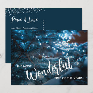Cartes Pour Fêtes Annuelles Logo d'affaires Blue Christmas Tree
