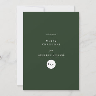 Cartes Pour Fêtes Annuelles Logo d'affaires minimaliste Joyeux Noël vert