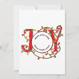 Cartes Pour Fêtes Annuelles Logo d'affaires Noël Joie Bauble