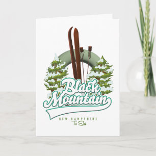 Cartes Pour Fêtes Annuelles Logo de Black Mountain New Hampshire Ski.