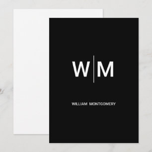 Cartes Pour Fêtes Annuelles Logo de marque noire   Entreprise