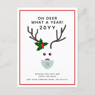 Cartes Pour Fêtes Annuelles Logo de Noël de l'entreprise Oh Deer Reindeer