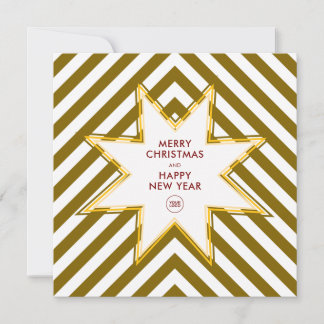 Cartes Pour Fêtes Annuelles Logo de Noël d'entreprise Gold Star Business