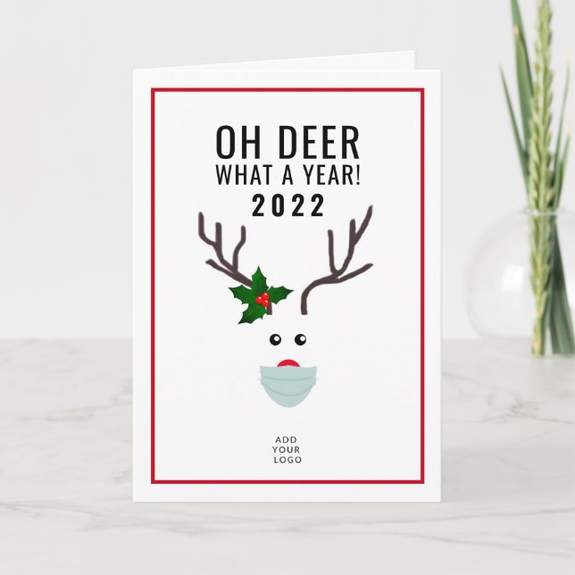 Cartes Pour Fêtes Annuelles Logo de Noël d'entreprise moderne personnalisé (Devant)