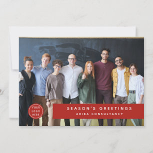 Cartes Pour Fêtes Annuelles Logo de Noël d'entreprise moderne Photo d'équipe R