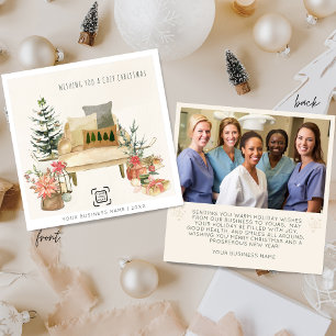 Cartes Pour Fêtes Annuelles Logo de petite entreprise minimaliste moderne