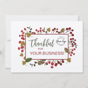 Cartes Pour Fêtes Annuelles Logo de remerciement pour votre entreprise Thanksg