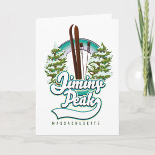 Cartes Pour Fêtes Annuelles logo de ski de jiminy peak massachusetts