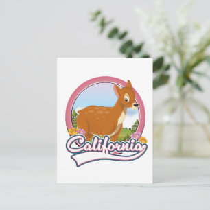 Cartes Pour Fêtes Annuelles logo de vacances de California Deer