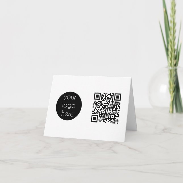 Cartes Pour Fêtes Annuelles Logo d'entreprise Code QR promotionnel de la socié (Devant)