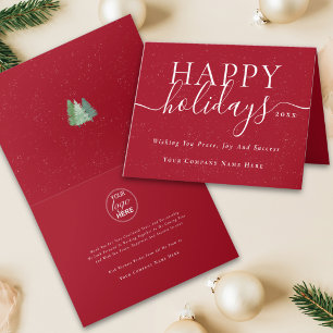 Cartes Pour Fêtes Annuelles Logo d'entreprise de Noël moderne et corporatif ro