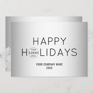 Cartes Pour Fêtes Annuelles Logo d'entreprise gris flou Arrière - plan