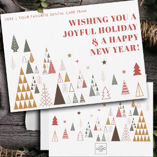 Cartes Pour Fêtes Annuelles Logo d'entreprise minimaliste personnalisé Noël d'