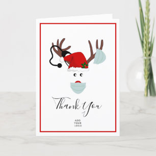 Cartes Pour Fêtes Annuelles Logo d'entreprise Noël Santé Merci
