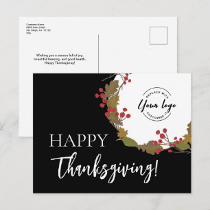 Cartes Pour Fêtes Annuelles Logo d'entreprise personnalisé pour la fête de Tha