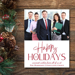 Cartes Pour Fêtes Annuelles Logo d'entreprise Photo QR Code Entreprise Noël